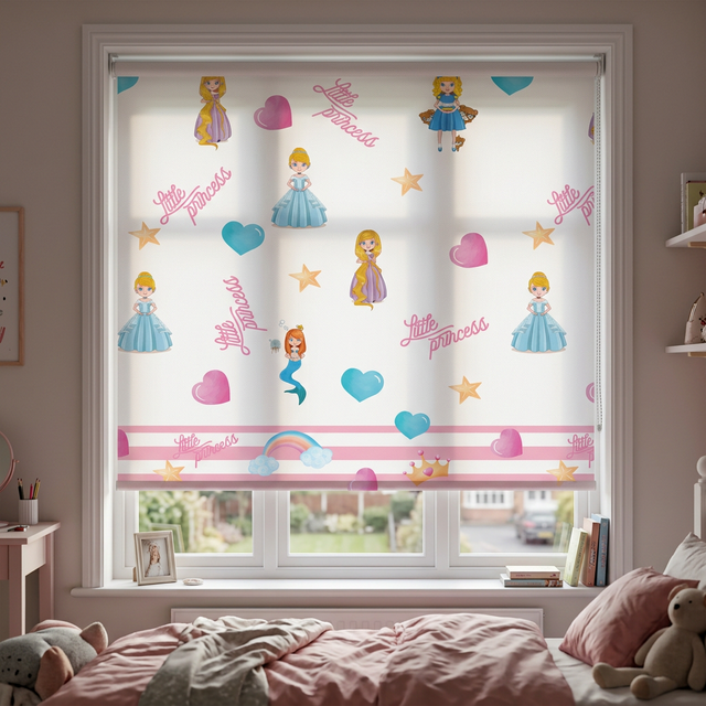 Little Princess Stor Perde Prenses Desenli Pembe - 2