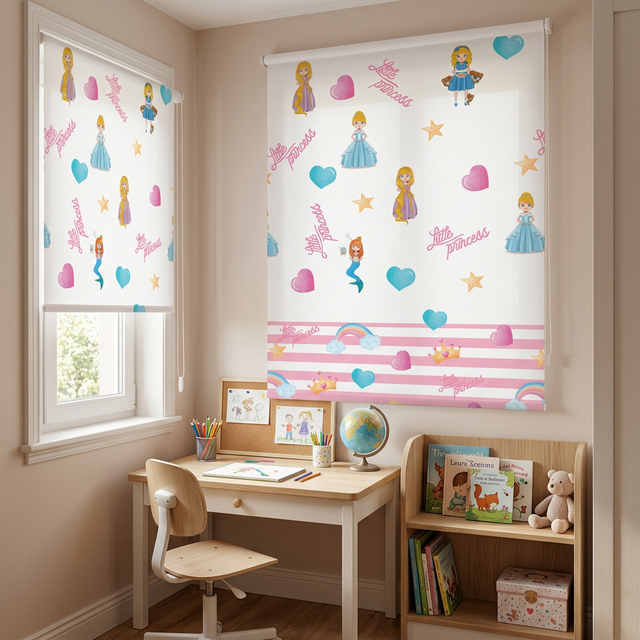 Little Princess Stor Perde Prenses Desenli Pembe - 3