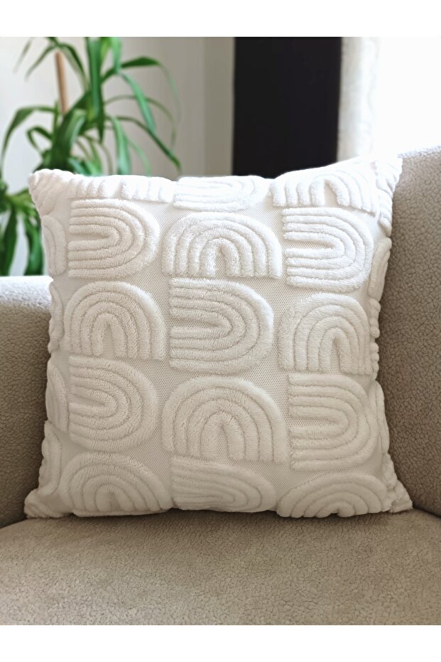 Bohem Punch Nakışlı Kırlent Kılıfı 45x45 cm