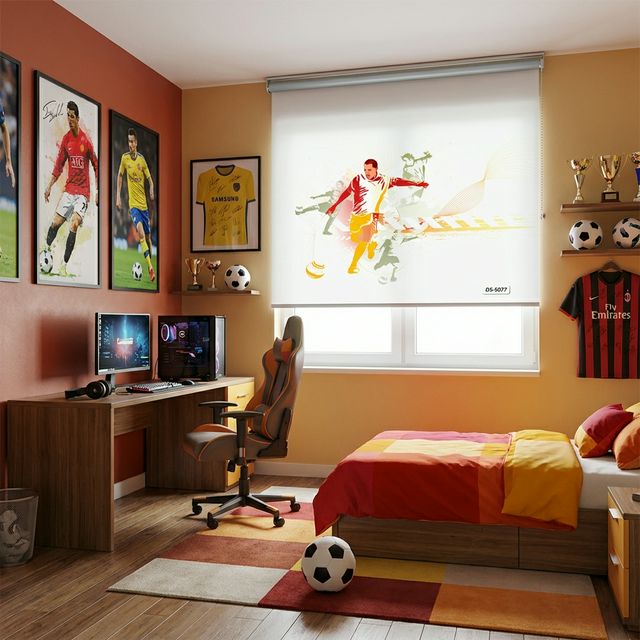 Arena Futbolcu Baskılı Stor Perde