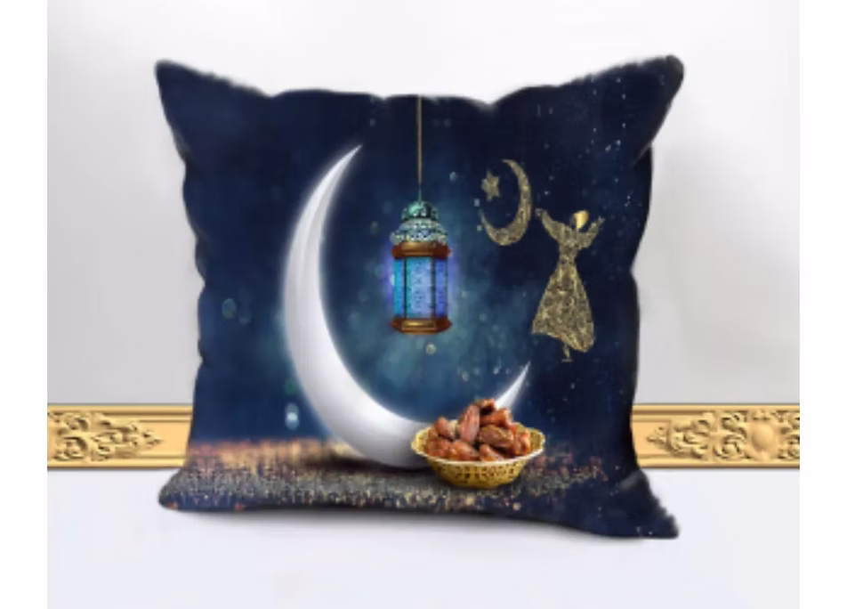 Ramazan Serisi Dijital Baskılı Kırlent Kılıfı 45x45 cm