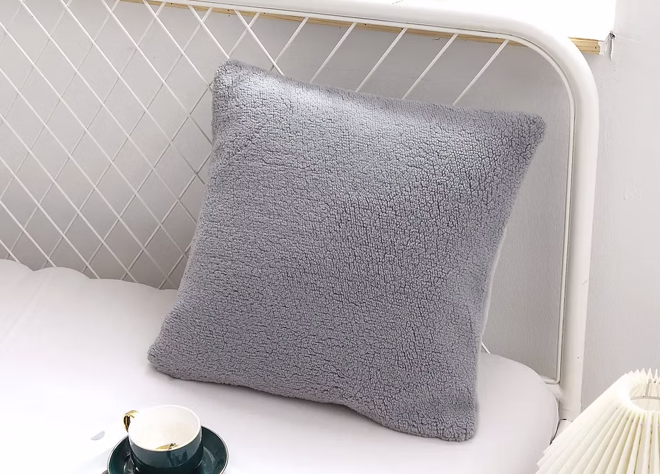 Bulut Teddy Kırlent Kılıfı 45x45 cm Gri